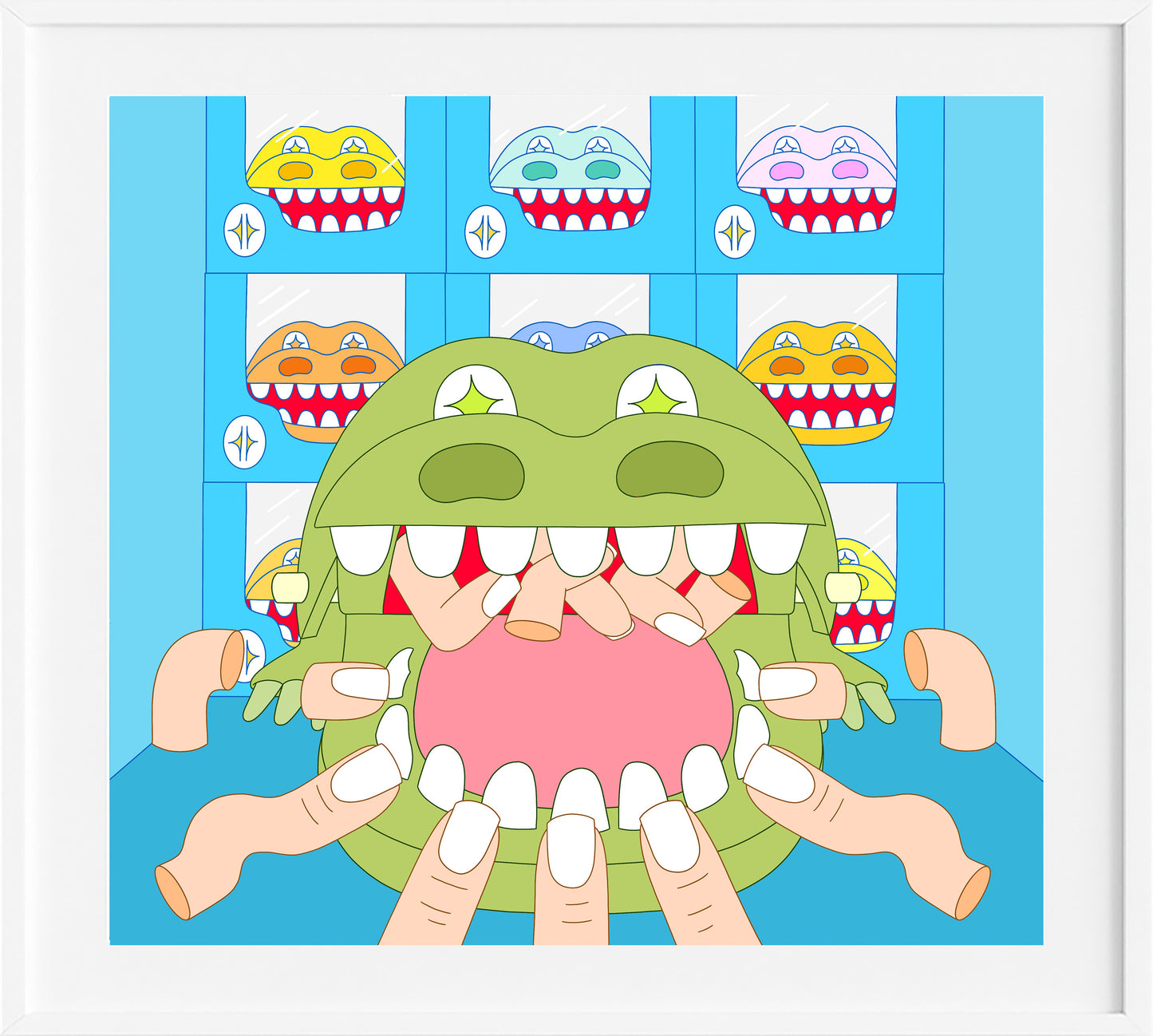 "Crocodile Dentist" 41x37.8cm. Giclée. 2021.