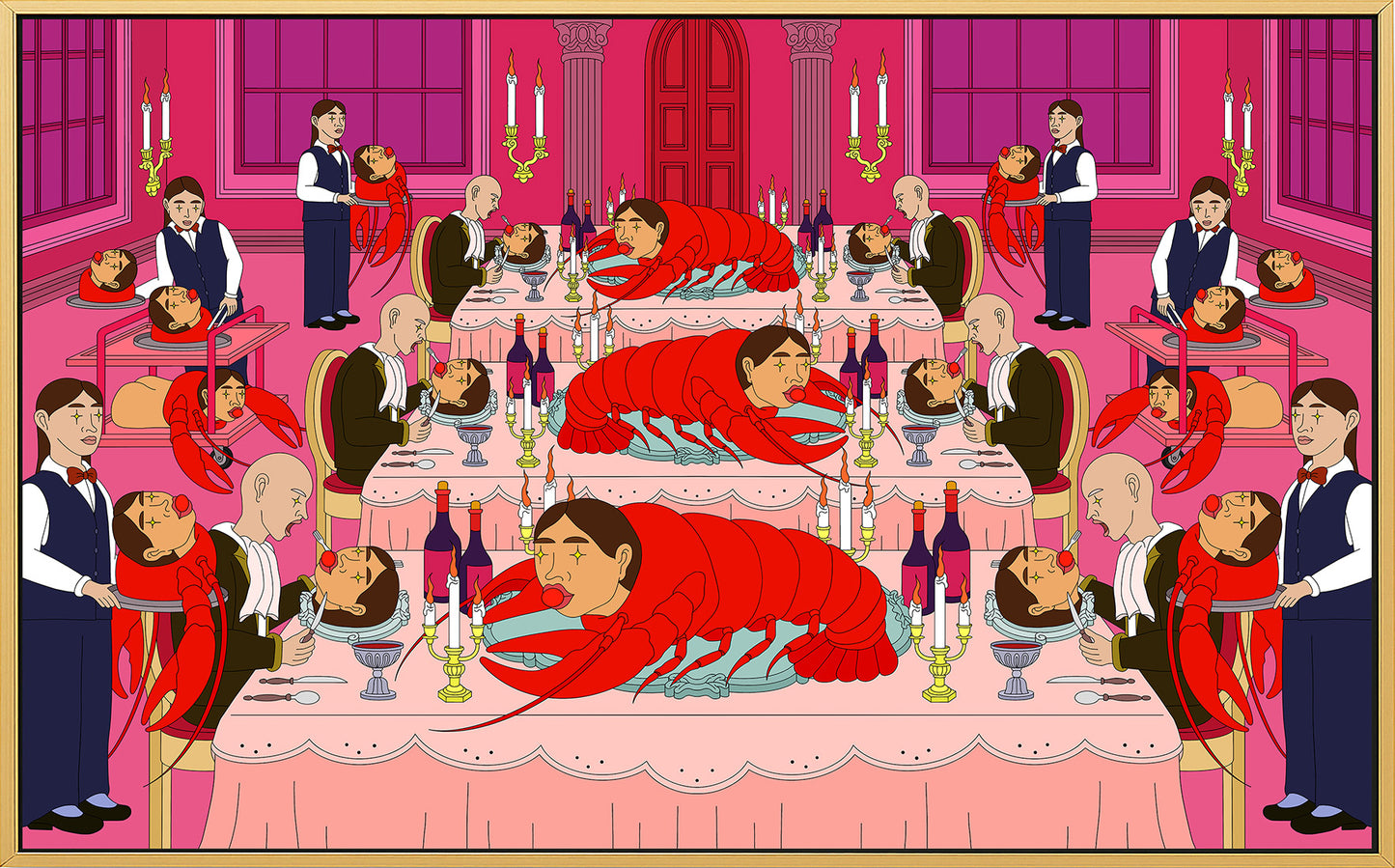 "A Feast of Lies" 54.6x34.7cm. Giclée. 2025.